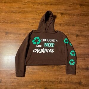 BeYou Cropped Brown Hoodie